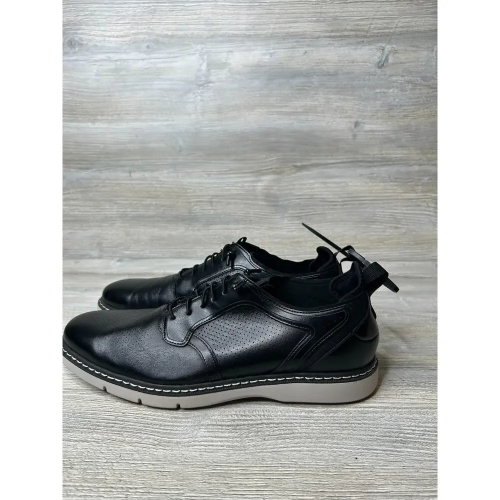 Stacy Adams Sync Elastic Lace Oxford Mens Black Casual Shoes 25662-001 Sz 10.5